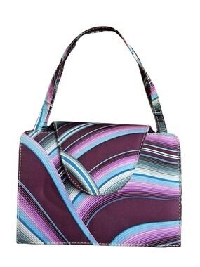 Pineda Covalin Swirl Top Handle Mini Bag 100% Silk Made in Mexico